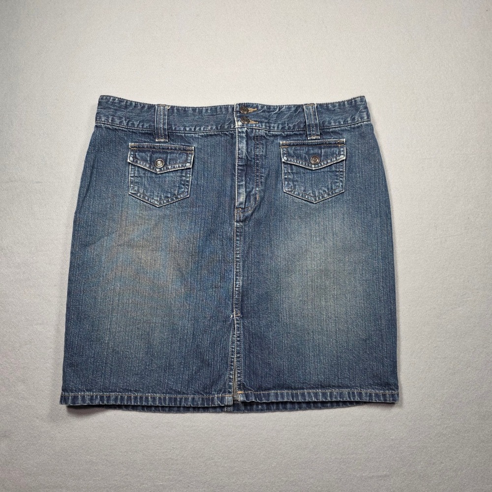 Vintage Old Navy Y2K Utility Cargo Denim Mini/Knee Skirt - Women's Size 10